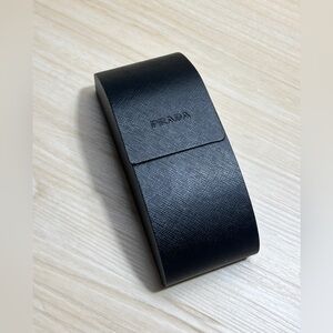 Prada Saffiano Black Leather Glasses or Sunglasses Case